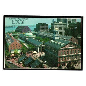 Vintage Postcard Faneuil Hall Market Boston Massachusetts Historic Landmark